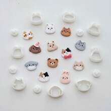 Mini Cute Animal Face Polymer Clay Cutter Set, Cat Dog Bear Bunny Head Shape DIY Earrings Pendant Jewelry Making Handmade Clay Mold Tools - Mini Cute Animal - View 12
