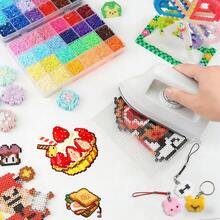 144 Colors 2.6mm Mini High-Quality Fuse Beads Set With Upgraded Tool Kit, Includes Templates And Tools, Suitable For Home DIY Pixel Art, Handmade Beading Set, Perfect For Creative Art Projects And Home Decor, Valentine's Day Gift - Multicolor - View 1