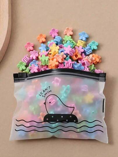 30 Peças Presilhas de Cabelo Pequenas e Coloridas para Meninas, Presilhas de Cabelo com Flores Fofas, Presilhas Pequenas e Coloridas Modernas, Acessórios de Cabelo para Volta às Aulas