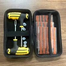 23pcs Car Tire Repair Kit, Emergency Tire Patch Tool Set, Suitable For Car/Motorcycle/Electric Vehicle Vacuum Tire Repair, Puncture Emergency Tire Strip Glue Repair Tool - Multicolor - View 2