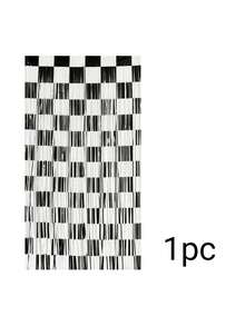 2/1pc Racing Theme Metallic Tinsel Curtains, Black And White Checkered Fringe Curtains, Rain Curtain Balloon Set, Racing Theme Birthday Party Decor Curtains, Theme Party Foil Curtains, "Go Racing" Party Backdrop, Indoor/Outdoor Party Backdrop Decor - Racing - View 12