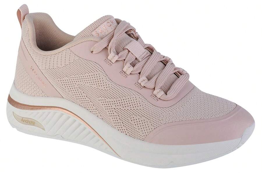 Skechers Arch Fit S-Miles - Sonrisas - Beige Womens Sports Shoes - Champagne - View 1