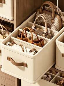 1pc Bag Organizer Divider Box, Underbed Storage Box, Bag Storage Organizer, Vertical Compartments Without Scratching, Foldable Storage, Space-Saving, Easy To Carry, Suitable For Students, Bedroom, Dorm, Wardrobe Organization, Keep Closet Tidy, Clothing Storage, Dorm Storage Organizer, Storage, Back To School, Halloween - Multicolor - View 9