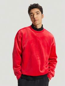 Adidas Men's NYR GFX SWT Knit Pullover Sweatshirt KE4069 - Red - View 1