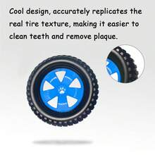 A Tire-Shaped Flying Disc, Durable And Made Of Material. It's A Pet Toy That Can Be Played Independently, Relieving Boredom Through Chewing, Also Serves As A Teething Toy, Interactive Toy, Companion Toy, Perfect Gift For Dogs, Dog Companion Toy Or Training Toy, Suitable For Medium To Large Dogs. - Multicolor - View 4