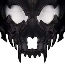 1pc Fashionable Creative Exquisite Diamond Wolf Head Role Play Mask, Practical Animal Face Mask Fox Mask Faux Fur Headpiece COS Werewolf Hunter Mask, Suitable For Men And Women For Outdoor Makeup Ball Party, Easy To Carry - Mask - View 5