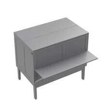 Bed Frame Folding Bed 90x200cm - Scandinavian White Design - Grey - View 5