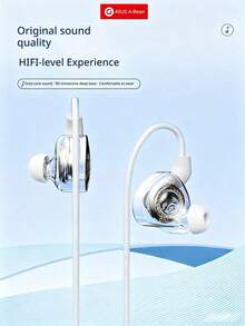 ASUS Wired Headphones 3.5mm/Type C Ports Wire Controlled Microphone Supporting Song Switching/Calling/Tuning HiFi Sound Black/White Sports In-Ear Wire Earphone Adol L08 - View 4