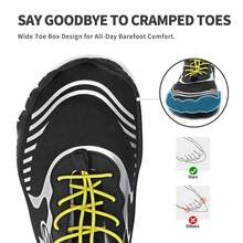 ZIITOP Water Shoes For Women, Wide Toe Box, Barefoot Quick Drying, Suitable For Beach Or Swimming - Black Silver - View 5
