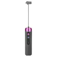 1pc Handheld Mini Electric Milk Frother, Stainless Steel USB Rechargeable, 3 Speed Settings, Portable Coffee Cappuccino Cream Mixer, Kitchen Accessory Egg Beater, Egg White Frother, Battery Capacity: 300mAh - Multicolor - View 10