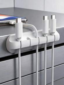 The New Cable Clips Feature Self-Adhesive Backing, Making It Convenient For Organizing Cables. They Can Accommodate USB Cables And Can Also Be Used As Cable Fixers For Desks, Cars, Homes And Offices Room Decor.Back To School Office - One Size Fits All - View 2
