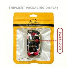 1pc Car Key Case-Exquisite Print,Suitable For Audi A3 8P, A6 C6, Q3 8U, A1 8X, Q7 4L, TT 8J, R8 42.Advanced Soft-Touch, Does Not Block Signal, Unisex. - Audi 3 Button Model CA - View 21