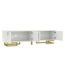 TV Stand With Drawers - Black - 白色 - 查看 11