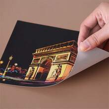 12 Pcs Scratch Postcard, World Famous City Night Scene Scratch Drawing For Teens & Adults, Includes 12 Pre-Printed Cityscape Designs & 12 Scratching Pen, Stress Relief & Screen-Free Activity, Perfect Unique Gift For Men, Women, Christmas, Birthday - 12-piece Scratch Paper Set - View 10