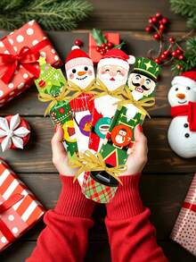 24pcs Christmas Crackers Gift Boxes With Ribbons And Christmas Countdown Stickers Santa Claus Xmas Tree Reindeer Pattern Treat Box Cartoon Christmas Advent Calendar Box Gift Wrapping Boxes For Party Favors Christmas Decorations Christmas Gifts - Christmas Edition - View 9