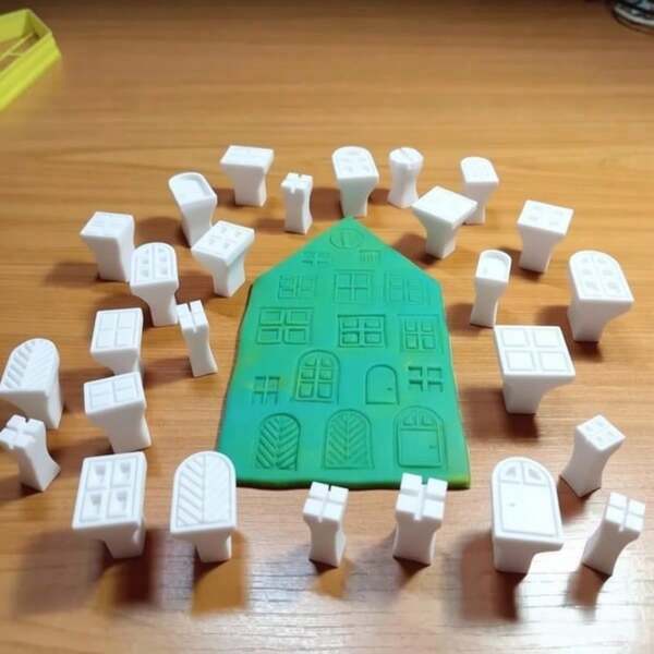 25個プラスチック粘土スタンプとモールドセット、グリッドパターンを含む、ソフト粘土、ワックス、レジンクラフトに適しています - DIY陶芸スタンプ、スクラップブッキング、グリーティングカード作り、ワックスシールスタンプに使用、陶芸、レジン、粘土に対応