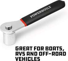 Powerbuilt 2 Piece Socket Levers, 1_4-Inch And 3_8-Inch Drive, Extra Low Profile, Non-Ratcheting, Boats, RV, Off Road Vehicle - 940009 - White - View 4
