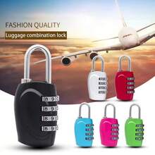Popular 4-Digit Password Padlock 6-Color Gym Locker Anti-Theft Combination Lock Luggage Travel Safety Lock Zinc Alloy Hardware - A - View 2