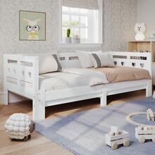 Heart Shaped Sofa Bed Frame White Wood 90x200cm - White - View 5