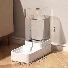 Pet Feeder, Anti-Slip Design Transparent Material, Detachable And Easy To Clean, Water And Food Separation Automatic Refill, Large Capacity Food Storage Cat Bowl Dog Bowl Water Bowl, Pet Feeder Pet Bowl - A - View 6