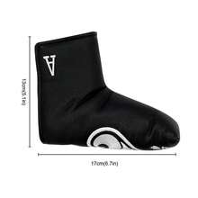 Ace Of Spades Putter Cover, Black & White Poker Embroidery Style, Secure Closure, Thick Padded PU Material, Fits Straight Shaft Putters, Unisex Golf Headcover - Black - View 2