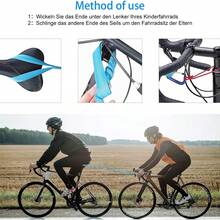 1pc Retractable Elastic Bicycle Tow Rope, Polyester Shock-Absorbing Mountain Bike Tow Strap With Carabiner, Outdoor Parent-Child Use - Multicolor - View 9