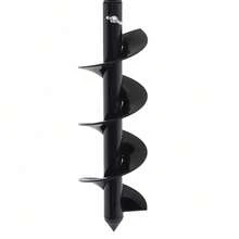 Hand Post Hole Digger - 24'' X 4" Earth Garden Auger Drill - Black - View 8