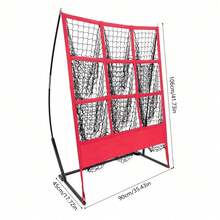 Indoor And Outdoor Baseball Practice Nets, Baseball Training Nets - Black and Red - View 4