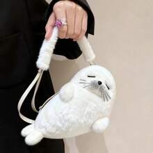 Kids Plush Backpacks - White-c - View 5