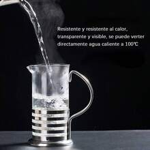 Prensa Francesa De Vidrio Y Acero Inoxidable / Jarra De Infusión De Té Y Café / Prensa Francesa De 3 Tamaños / Jarra De Café De Filtro Reutilizable - 350 ml - Ver 4