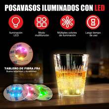 12 LED Light-Up Cup Stickers, Multicolor LED Light-Up Decals, Colorful Decorative LED Light Stickers, LED Sticker Set For Cups Suitable For Various Occasions, Such As Parties, Hotels, And Kitchens - View 3