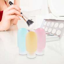 Travel Refillable Bottles, Leak-Proof Squeezable Container Set, Suitable For Liquid Shampoo, Soap And Toiletries. (Multi-Color) | Leak-Proof, Refillable, Squeezable Containers, Including Labels And Transparent Portable Bag - Multicolor - View 7
