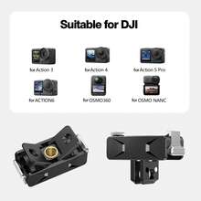 Magnetic Mounting Bracket Quick Release Multifunctional Base Adapter, Compatible With Osmo Action 5 Pro/4/3 Accessories, With Dual Folding Interfaces And Magnetic Mounting, 1/4" Screw, Compact Professional Tripod/Handle/Gimbal Adapter, Compatible With Osmo 360/Action 6 Camera Accessories - View 8