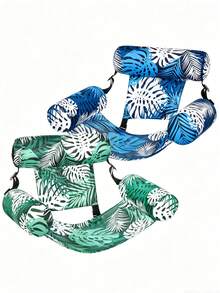 Leaf Design Floating Lounge Chair, Heavy Duty Inflatable Pool Float For Adults, Tropical Style Inflatable Pool Lounge Chair, Adult Inflatable Pool Float, Portable Summer Lake, Beach And Pool Party Float - Multicolor - View 7
