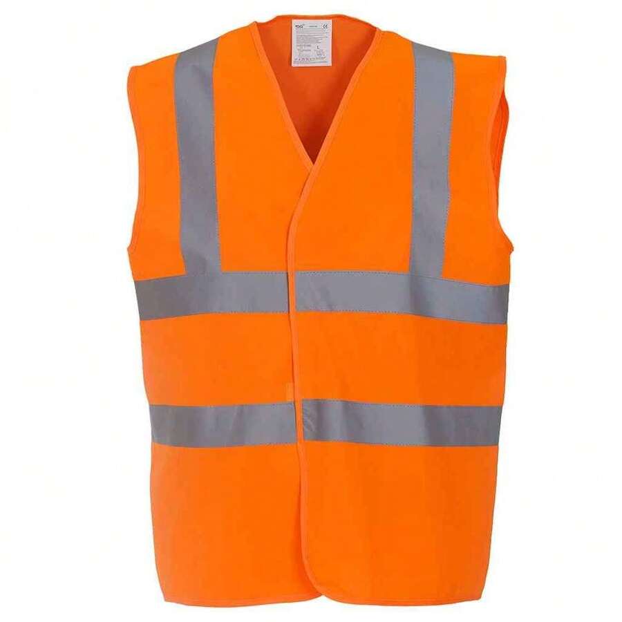 Yoko Mens Band & Brace Hi-Vis Vest - Orange - View 1