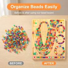 HAVORNYX Bamboo Bead Boards For Jewelry Making, Bracelet Making Board With Beading Needle, Bead Tray For Jewelry Making For Necklaces &Amp; Bracelet - White - View 6