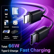 W&O 1PC/2pcs 66W 4-In-1 Retractable Starry Light Car Charger, With 2 Charging Cables, Compatible With 17/16/15/14 And Android Models, With 2 USB Ports Car Charger, Car Accessories Phone Accessories - A - View 7