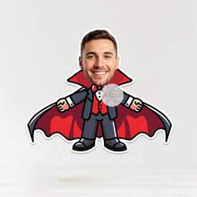 UNICCUT Personalized Halloween Vampire Face Custom Head Sticker Bat Happy Halloween Sticker With Face Photo Self-Adhesive Gift Label - Multicolor - View 12