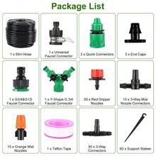 164FT Drip Irrigation Kit Automatic Garden Irrigation System Misting Plant Watering Drip Kit Garden Greenhouse Flower Bed Patio Lawn - Drip Irrigation Kit - View 2