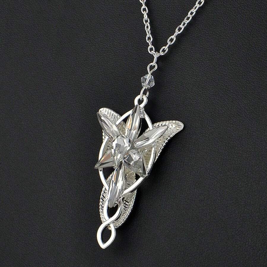Evening Star Resin Necklace, Elf Princess Pendant Necklace - Silver - View 1