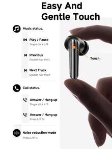 2026 New Acer OHR640 In-Ear Earbuds LED Battery Display 20 Hours Long Battery Life ANC Noise Cancelling HiFi Sound Quality Bluetooth 5.4 Comfortable Fit Type-C Fast Charging Gift Choice - View 11