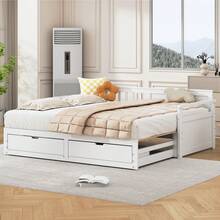 Sofa Bed Frame Multifunctional 90x190 Pine - 白色 - 查看 2