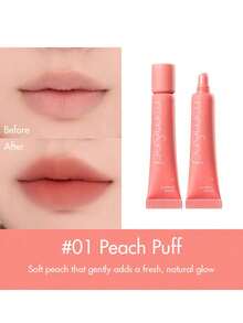 Rom&nd Romand COLOR LIP MATTE 01 PEACH PUFF 柔霧慕斯啞光唇彩，絲滑疊擦持久，輕巧便攜唇妝，適合新手，K-Beauty 韓系彩妝，Olive Young，禮品 8g/0.28oz - 01 PEACH PUFF - 查看 8
