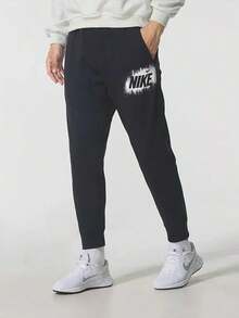 Nike Logo Warm Knitted Joggers Men's - Black - View 1
