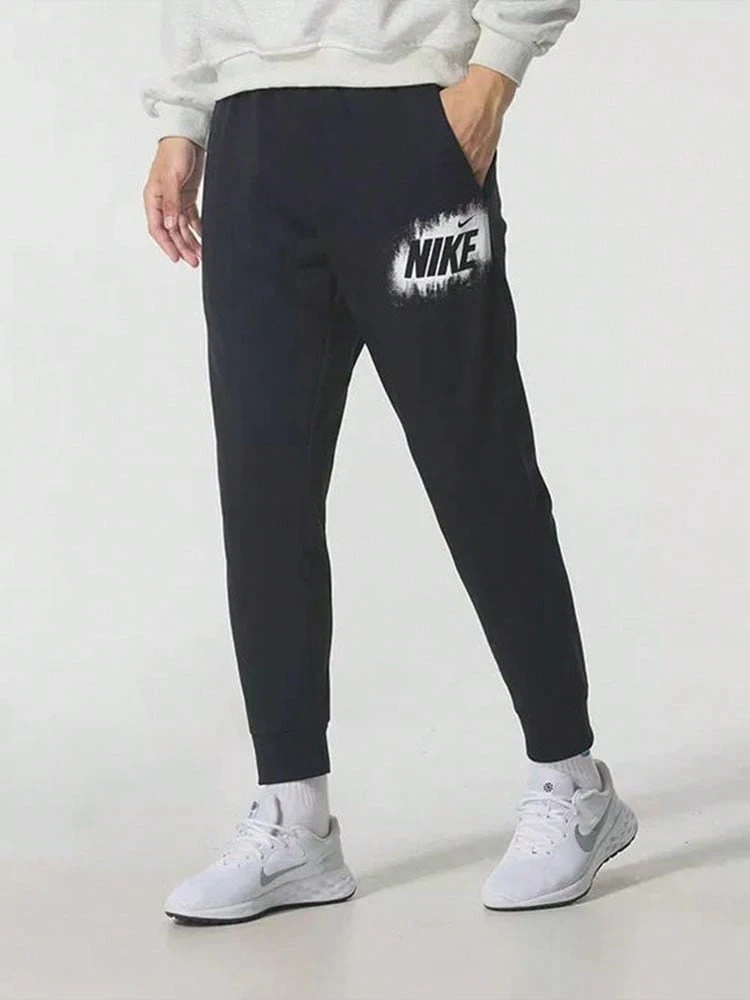 Nike Logo Warm Knitted Joggers Men's - Black - View 1