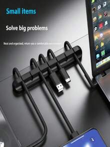 The New Cable Clips Feature Self-Adhesive Backing, Making It Convenient For Organizing Cables. They Can Accommodate USB Cables And Can Also Be Used As Cable Fixers For Desks, Cars, Homes And Offices Room Decor.Back To School Office - One Size Fits All - View 5
