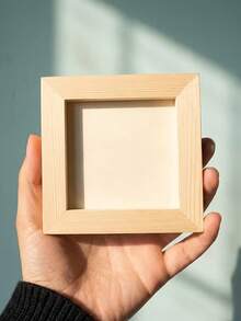 5/3/1pc DIY Wooden Photo Frame Handmade Kit | Creative Clay Painting Decorative Photo Frame, Minimalist Wooden Style, Suitable For Home Decor, Handmade Gifts, Craft Projects And Photo Display, Customizable - A - View 6