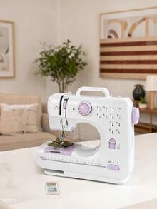 SOKANY 1pc Portable Electric Sewing Machine, Essential Home Helper, 12 Stitches, Dual Power Supply (Adapter/Battery), Comes With 32pcs Accessory Box, Perfect For Beginners And DIY Crafts, [Do Not Purchase If You Don't Know How To Use] - EU C Type Plug(220-240V) - View 4