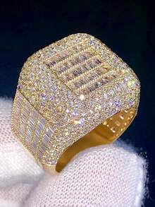 1pc Exquisite Cubic Zirconia Ring, Women's Wedding Engagement Party Jewelry Valentine's Day Gift - 1# - View 8