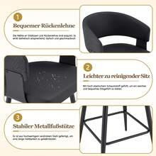 Modern Dining Chair – Mid-Century Style - 黑色 - 查看 5